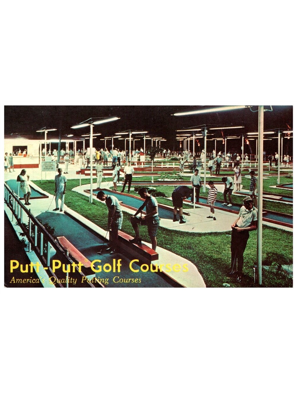 Vintage Postcard Putt-Putt Golf Courses Americas Quality Putting Courses Ohio